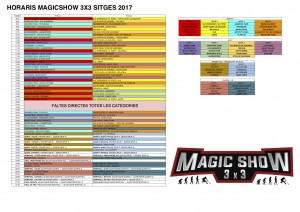 HORARIS MAGICSHOW 3X3 SITGES 2017