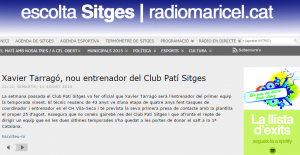 Xavier Tarragó  nou entrenador del Club Patí Sitges « Ràdio Maricel de Sitges. 107.8 FM